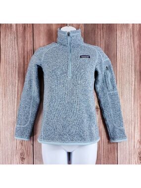 *READ* Patagonia Womens Size XXS Better Sweater 1/4 Zip Pullover Blue 25617